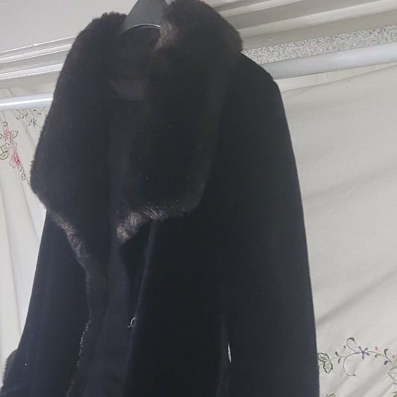 Dark Brown Fur Over Coat - Picture 3 of 7